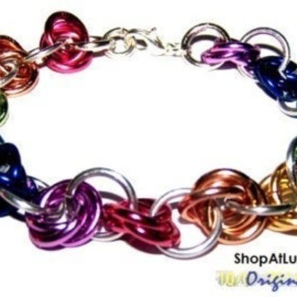 Gay Pride Chainmail Bracelet - Picture 5 of 5